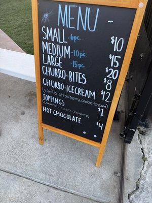 Menu photo 2 Robles Churros San Jose, CA
