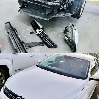 Auto Trinity - Front end bumper repair. Before & After. Good as new!!! - Auto Repair Near Me - Los Angeles, California Auto Trinity - Front end bumper repair. Before & After. Good as new!!! - Auto Repair Near Me - Los Angeles, California