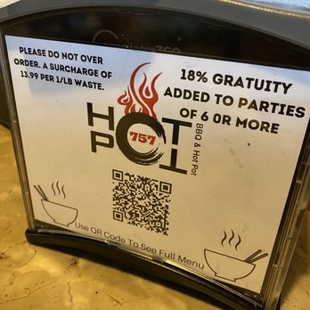 Hot Pot 757 Virginia Beach - FYI on the additional fees - Hot Pot Near Me - Virginia Beach, Virginia