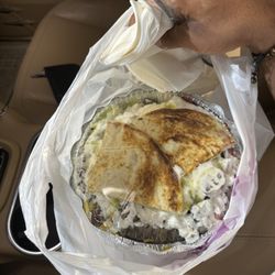 Halal-N-Out - Lamb Over Rice, extra pita was given, extra razzle dazzle of the "white sauce"!
