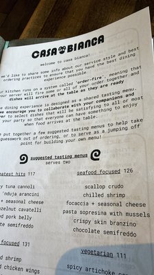 Menu photo 1 Casa Bianca Austin, TX Menu photo 1 Casa Bianca Austin, TX