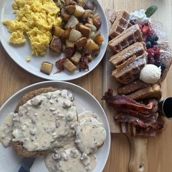 Garden's Gate Cafe - Country fried steak and Garden Gate platter. - Breakfast & Brunch Near Me - San Jose, California Garden's Gate Cafe - Country fried steak and Garden Gate platter. - Breakfast & Brunch Near Me - San Jose, California
