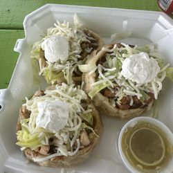 Mariachi's -Mexican Tacos - 3-sopes of chicken and pastor