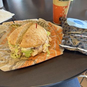 Schlotzsky's - Turkey Bacon Club on Sourdough Bread with chip and drink - Sandwiches Near Me - Green Bay, Wisconsin