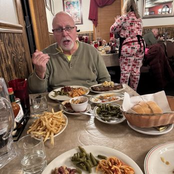 The Star Hotel - Steak and sides: NY Strip, green beans, ranch beans, chick peas, spaghetti, and French fries - American Near Me - Elko, Nevada The Star Hotel - Steak and sides: NY Strip, green beans, ranch beans, chick peas, spaghetti, and French fries - American Near Me - Elko, Nevada