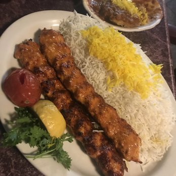 Kabob Hutt - Chicken Koobideh, well done with basimiti rice with saffron - Persian/Iranian Near Me - Corona, California