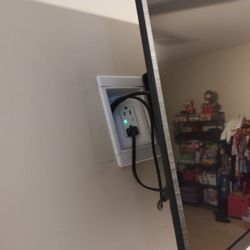 Harrisburg Handyman - Outlet installed behind tv to hide cables
