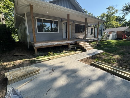 Railing on the deck and Paiting - The client asked us to design and carry out a railing job on his deck and paint it