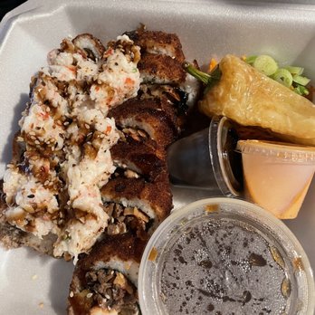 Sushinola Roll - a tray of food and a drink - Food Trucks Near Me - Phoenix, Arizona