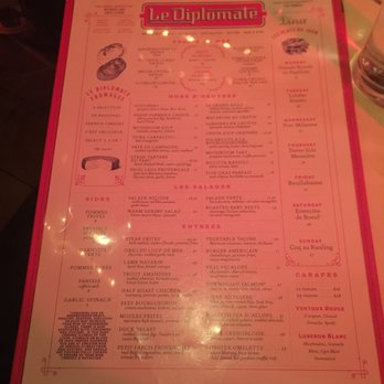 Le Diplomate - Front page of menu - Nov 2017 - Brasseries Near Me - Washington, DC, District of Columbia Le Diplomate - Front page of menu - Nov 2017 - Brasseries Near Me - Washington, DC, District of Columbia