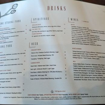 Foundation Social Eatery - Drinks Menu On Father's Day 6/16/2024 - New American Near Me - Alpharetta, Georgia