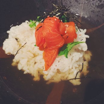 Zakkushi on Denman - Genmai Ochazuke (Salmon) - Japanese Near Me - Vancouver, British Columbia Zakkushi on Denman - Genmai Ochazuke (Salmon) - Japanese Near Me - Vancouver, British Columbia