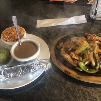 Sarape Mexican Grill - Shrimp and chicken fajitas with no cheese. - Mexican Near Me - Parker, Arizona