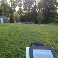 Switchback Creek Campground - The cabins as seen from my chair.