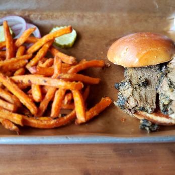 Feast BBQ - Brisket sandwich and sweet potato fries - Barbeque Near Me - Louisville, Kentucky Feast BBQ - Brisket sandwich and sweet potato fries - Barbeque Near Me - Louisville, Kentucky