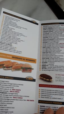 Menu photo 1 100 Montaditos Roma, AG