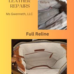Ms Gwenneth - Full reline of a handbag