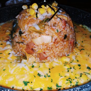 Poetree Cafe - Fried Rice UFO - kimchi fried rice with/ cheesy egg and corn - Korean Near Me - Suwanee, Georgia Poetree Cafe - Fried Rice UFO - kimchi fried rice with/ cheesy egg and corn - Korean Near Me - Suwanee, Georgia