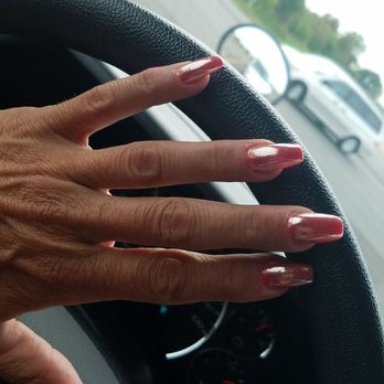 Luxe Studio Nail Spa - Chrome rose gold coffin - Nail Salons Near Me - Wheaton, Illinois
