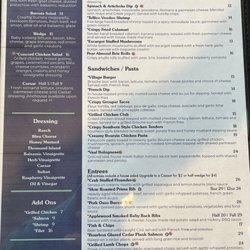 The Blue Heron - Menu