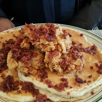 Jacob's Pickles - Chicken and Pancakes. .. Alternate to Chicken and Waffles ... AMAZING ... Large Portion - Comfort Food Near Me - New York, New York Jacob's Pickles - Chicken and Pancakes. .. Alternate to Chicken and Waffles ... AMAZING ... Large Portion - Comfort Food Near Me - New York, New York