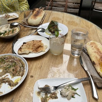 Bustan - Eggplant Carpaccio, Hummus Bowl, 700F Cabbage, Housemade Taboon Bread - Mediterranean Near Me - New York, New York
