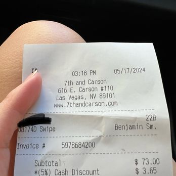 7th & Carson - Got charged 5% for paying with card - New American Near Me - Las Vegas, Nevada 7th & Carson - Got charged 5% for paying with card - New American Near Me - Las Vegas, Nevada