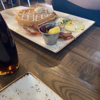 First Watch - Waffle with eggs and side of fruit - American Near Me - Chantilly, Virginia First Watch - Waffle with eggs and side of fruit - American Near Me - Chantilly, Virginia