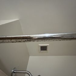 Potawatomi Inn - Rust on the shower curtain bar.  Room 123