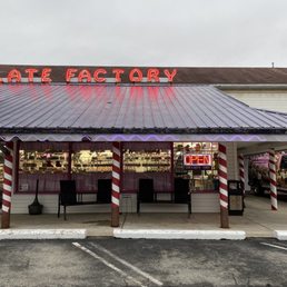 The outside of the main part of the candy shop. The outside of the main part of the candy shop.