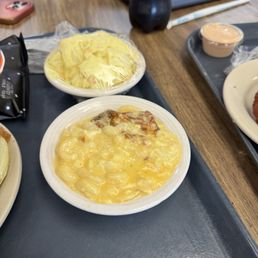 mac and cheese (meh) and potato salad (decent)