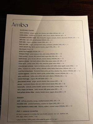 Menu photo 7 Amba Cleveland, OH