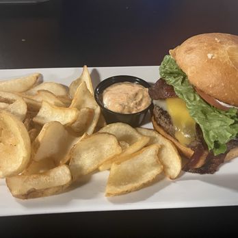 Eddie's Kitchen & Tavern - Eddies Signature Burger + side fries - American Near Me - Spokane, Washington Eddie's Kitchen & Tavern - Eddies Signature Burger + side fries - American Near Me - Spokane, Washington