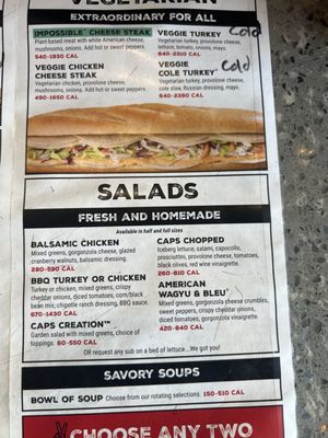 Menu photo 1 Capriotti's Sandwich Shop Indianapolis, IN