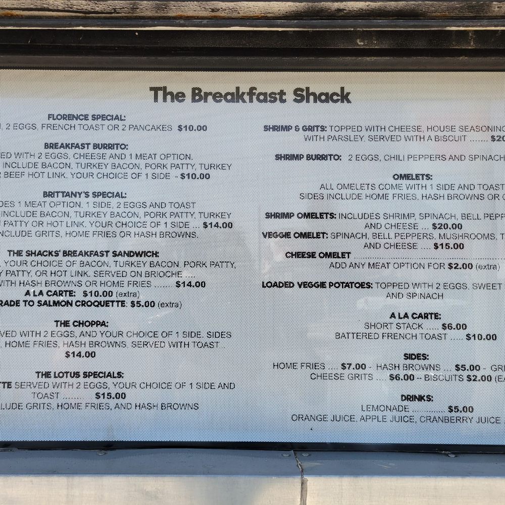 The Breakfast Shack - Menu - Breakfast & Brunch Near Me - Los Angeles, California