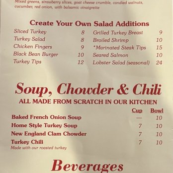 Hart's Turkey Farm Restaurant - Salad soups, and chowder menu 10.24.26 - American Near Me - Meredith, New Hampshire Hart's Turkey Farm Restaurant - Salad soups, and chowder menu 10.24.26 - American Near Me - Meredith, New Hampshire