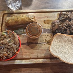 Pick 3 - Jerk chicken tips, egg roll, cabbage