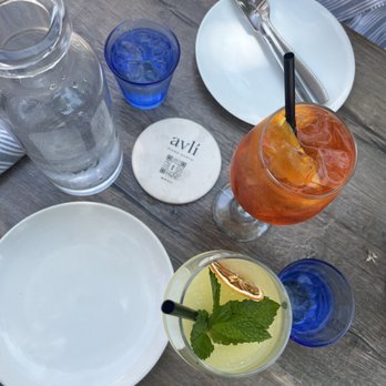 Avli River North - Aperol Spritz + Frozen Limonata - Greek Near Me - Chicago, Illinois Avli River North - Aperol Spritz + Frozen Limonata - Greek Near Me - Chicago, Illinois