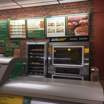 Subway - the counter and menus of a subway restaurant - Sandwiches Near Me - Spokane, Washington