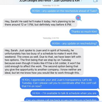 JCQN Designs and Fence - Juan wasting 5-hours of my billable time on Fri 10/20, then refusing/failing to complete the job - Fences & Gates Near Me - Aurora, Colorado
