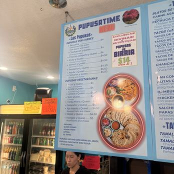 Pupusatime - Pupusas menu - Salvadoran Near Me - Hollywood, Florida