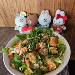 Vermicelli with grilled shrimp and Spring rolls... yummy!