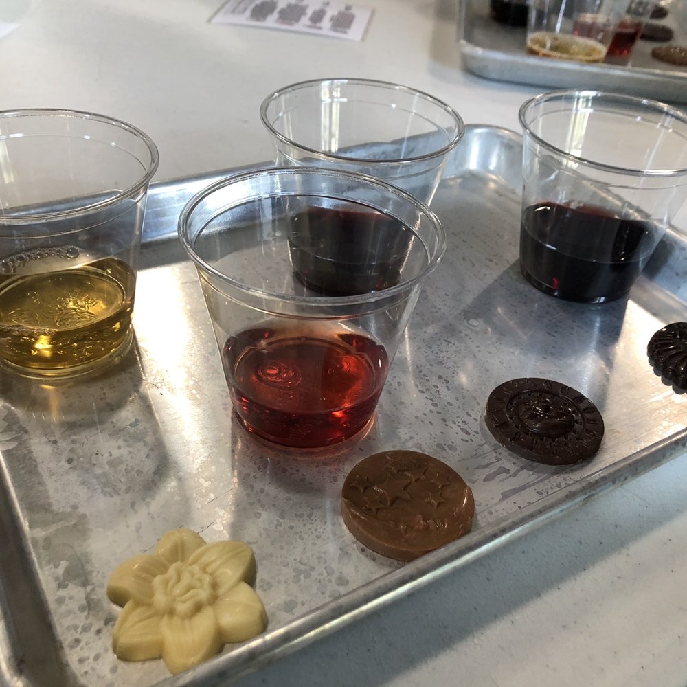 Wine & chocolate pairing (sadly didnt get any chocolate, not vegan!) Wine & chocolate pairing (sadly didnt get any chocolate, not vegan!)