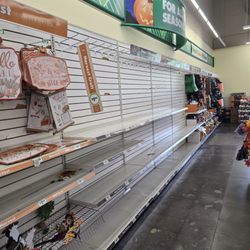 Dollar Tree - Empty shelves in the Halloween Section