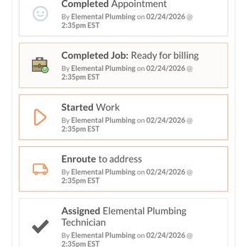 Elemental Plumbing - The next few pictures are him finally writing my invoice on the 24 of February  when the job was completed on the 17th. - Plumbing Near Me - Greenville, South Carolina