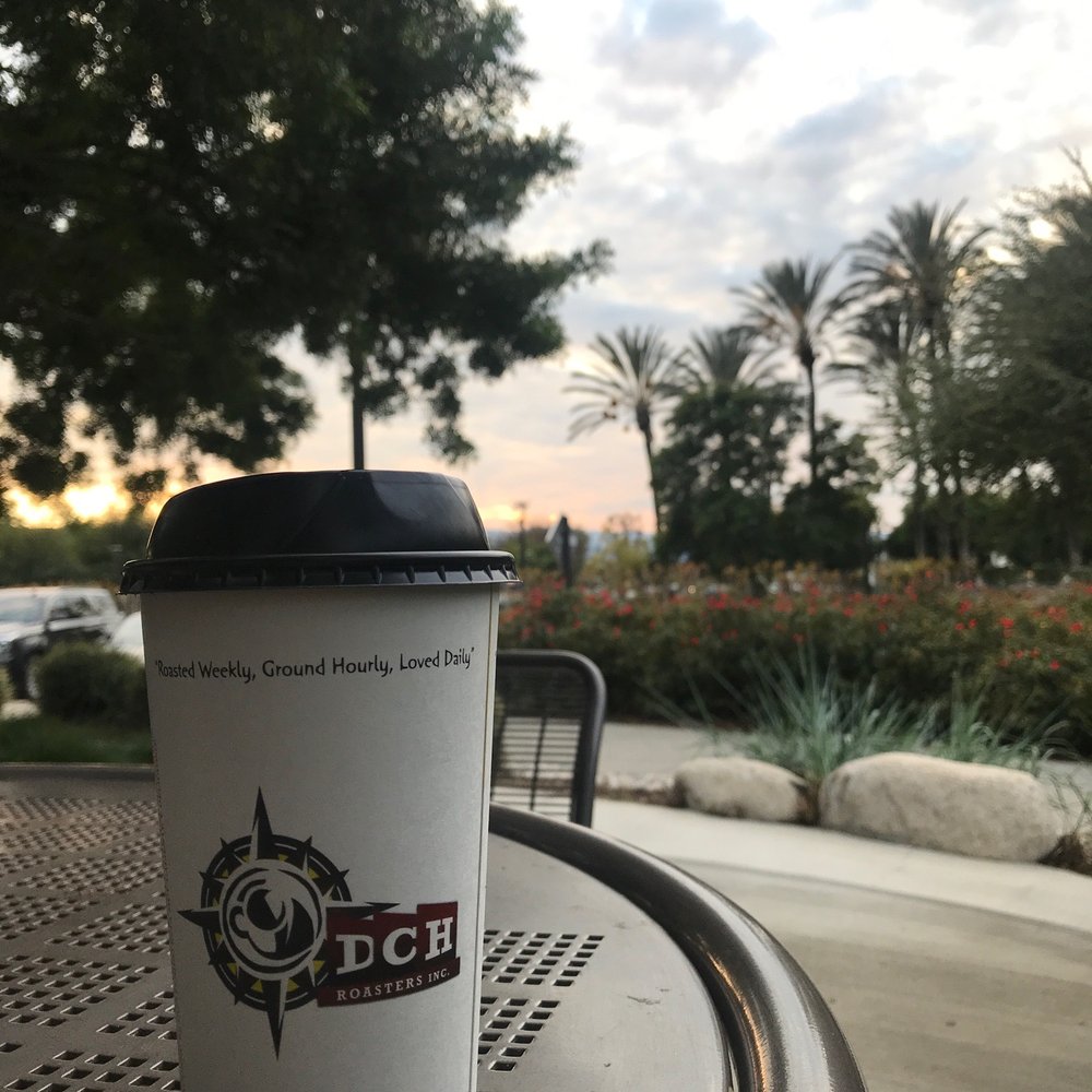 a coffee cup on a table