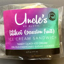 Uncle's Ice Cream - Lilikoi (passion fruit) sandwich