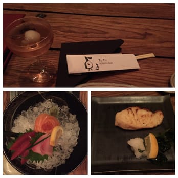 Tei Tei Robata Bar - Lychee-Peach cocktail - Sashimi Bowl - Special Grilled Fish - Japanese Near Me - Dallas, Texas Tei Tei Robata Bar - Lychee-Peach cocktail - Sashimi Bowl - Special Grilled Fish - Japanese Near Me - Dallas, Texas
