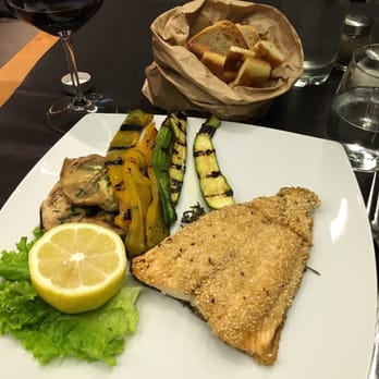 Decumanus - Salmon grilled to order with sesame seeds. Lightly seasoned and senza garlic. Lovely. - Cafes Near Me - Florence, FI