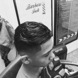 Barbers Ink - Comb over Soccer look w/skin fade